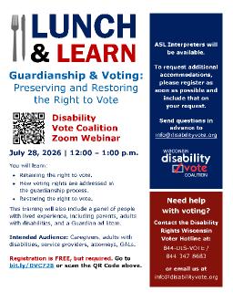 Lunch & Learn:  Guardianship & Voting 